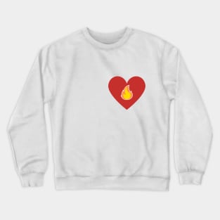 Fire Heart - Red and Orange Crewneck Sweatshirt